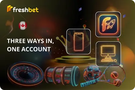Freshbet login three ways desktop mobile App