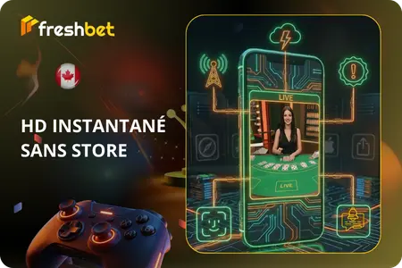 Freshbet iOS casino en direct HD plein écran